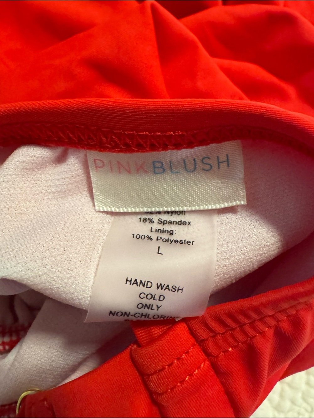 PinkBlush Red Ruffle Maternity Swimsuit - Picture 5 of 5